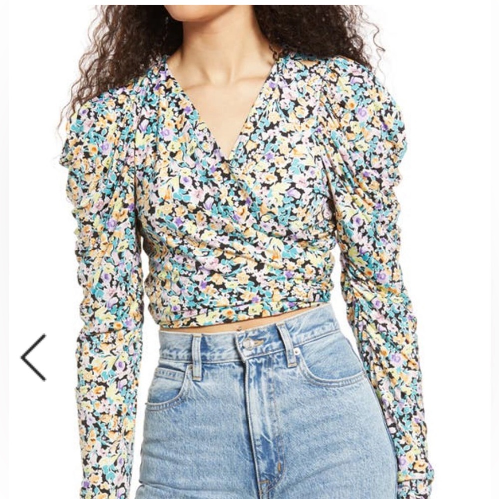 AFRM Celeste Puff Sleeve Top / Blouse (MEDIUM - NWT)